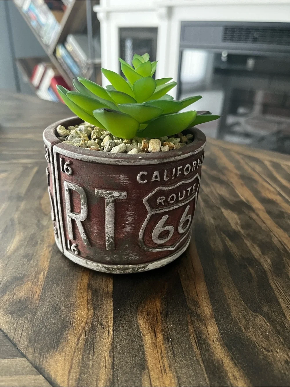 Route 66 California FAUX Succulent Planter -